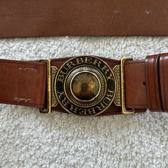 Burberry brown leather belt size 80 - authentic - Picture 4 of 6